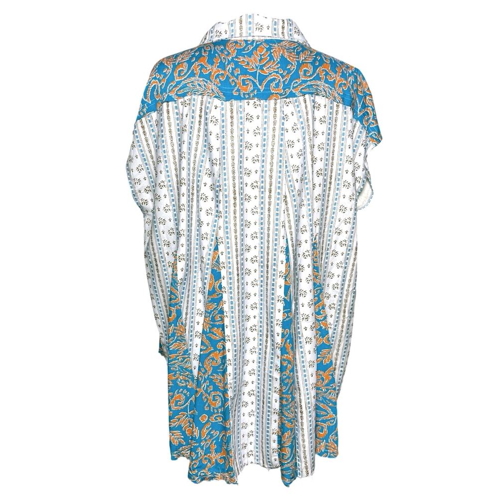 NWOT OLI & HALI Women’s Boho Western Printed Snap Front Swing Tunic - Picture 8 of 9